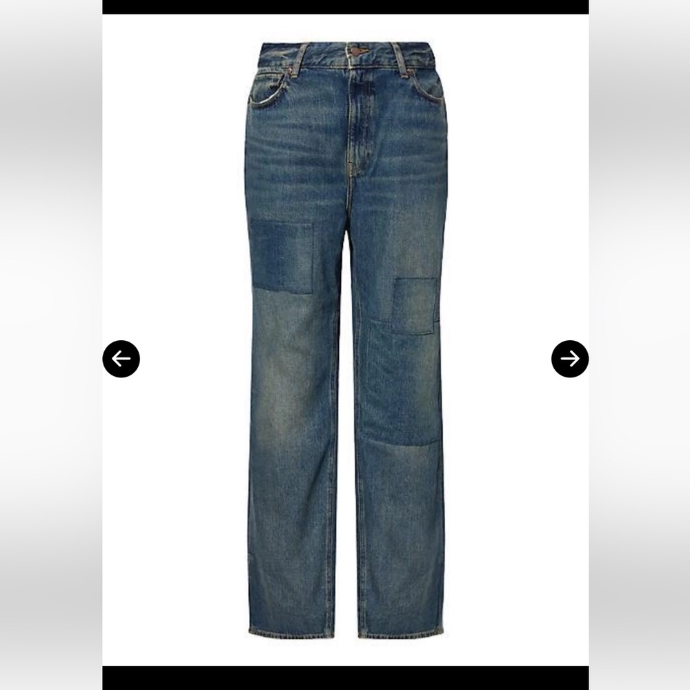 Good American The Khloé Patchwork Split Hem Jeans… - image 2